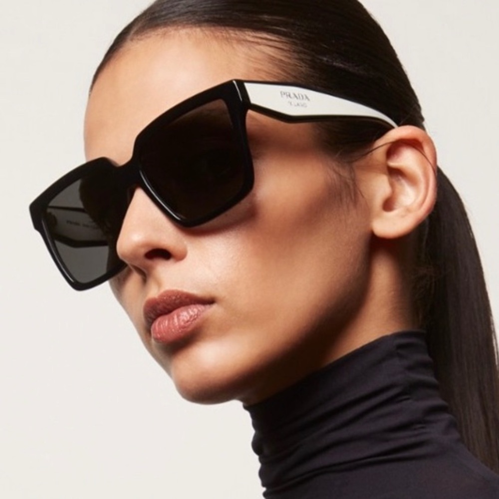Prada Black and White Sunglasses